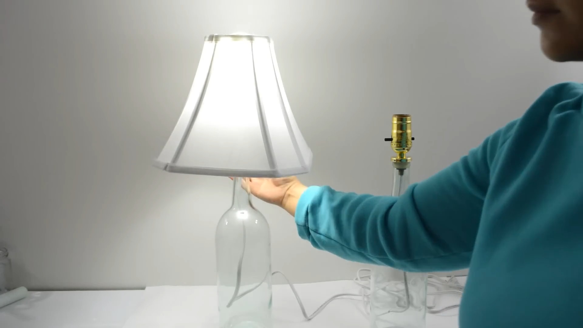 Weinflasche Lampe selber machen