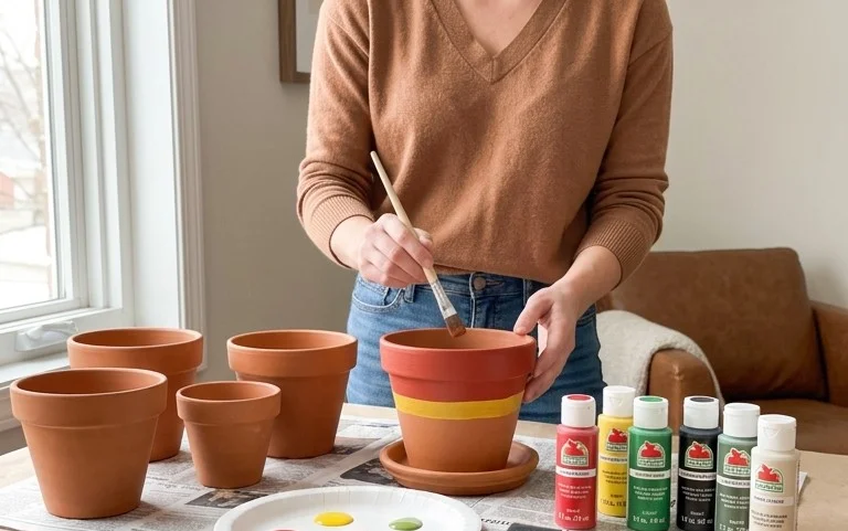 How To Paint Terracotta Pots Step-By-Step