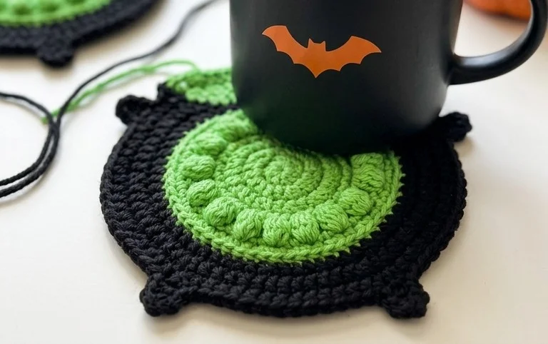 Crochet Cauldron Coasters