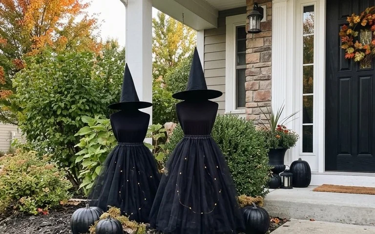 How To Make Light-Up Halloween Witches (Pottery Barn Inspired)
